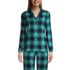Women's Long Sleeve Print Flannel Pajama Top, Front