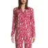 Women's Long Sleeve Print Flannel Pajama Top, Front