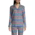 Women's Long Sleeve Print Flannel Pajama Top, Front