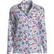 Women's Petite Long Sleeve Print Flannel Pajama Top, Front