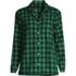 Women's Plus Size Long Sleeve Print Flannel Pajama Top, Front