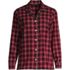 Women's Plus Size Long Sleeve Print Flannel Pajama Top, Front