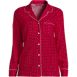 Women's Long Sleeve Print Flannel Pajama Top, Front