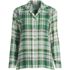 Women's Long Sleeve Print Flannel Pajama Top, Front