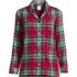 Women's Long Sleeve Print Flannel Pajama Top, Front