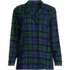 Women's Long Sleeve Print Flannel Pajama Top, Front