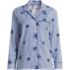 Women's Petite Long Sleeve Print Flannel Pajama Top, Front