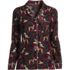 Women's Long Sleeve Print Flannel Pajama Top, Front