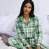 Women's Long Sleeve Print Flannel Pajama Top, alternative image