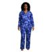 Women's Plus Size Long Sleeve Print Flannel Pajama Top, alternative image