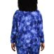 Women's Plus Size Long Sleeve Print Flannel Pajama Top, Back