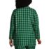 Women's Plus Size Long Sleeve Print Flannel Pajama Top, Back