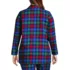 Women's Plus Size Long Sleeve Print Flannel Pajama Top, Back