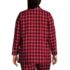 Women's Plus Size Long Sleeve Print Flannel Pajama Top, Back
