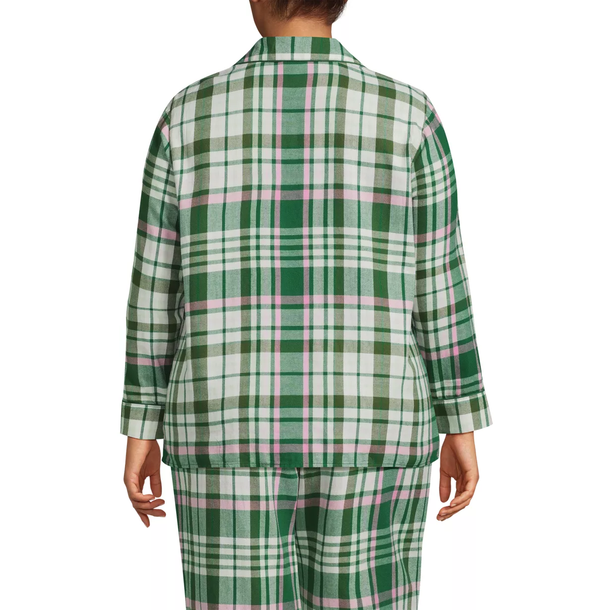 Women's Long Sleeve Print Flannel Pajama Top