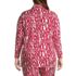 Women's Plus Size Long Sleeve Print Flannel Pajama Top, Back