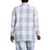 Women's Plus Size Long Sleeve Print Flannel Pajama Top, Back