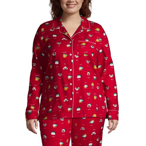 La Chemise de Pyjama en Flanelle à Motifs, Femme Grande Taille image number 0