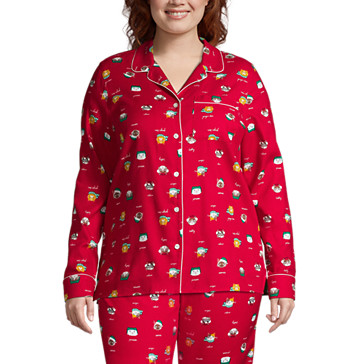 La Chemise de Pyjama en Flanelle à Motifs, Femme Grande Taille image number 0