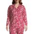 Women's Plus Size Long Sleeve Print Flannel Pajama Top, Front