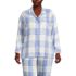 Women's Plus Size Long Sleeve Print Flannel Pajama Top, Front