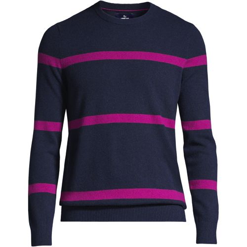 Gestreifter Kaschmirpullover mit rundem Ausschnitt für Herren image number 1