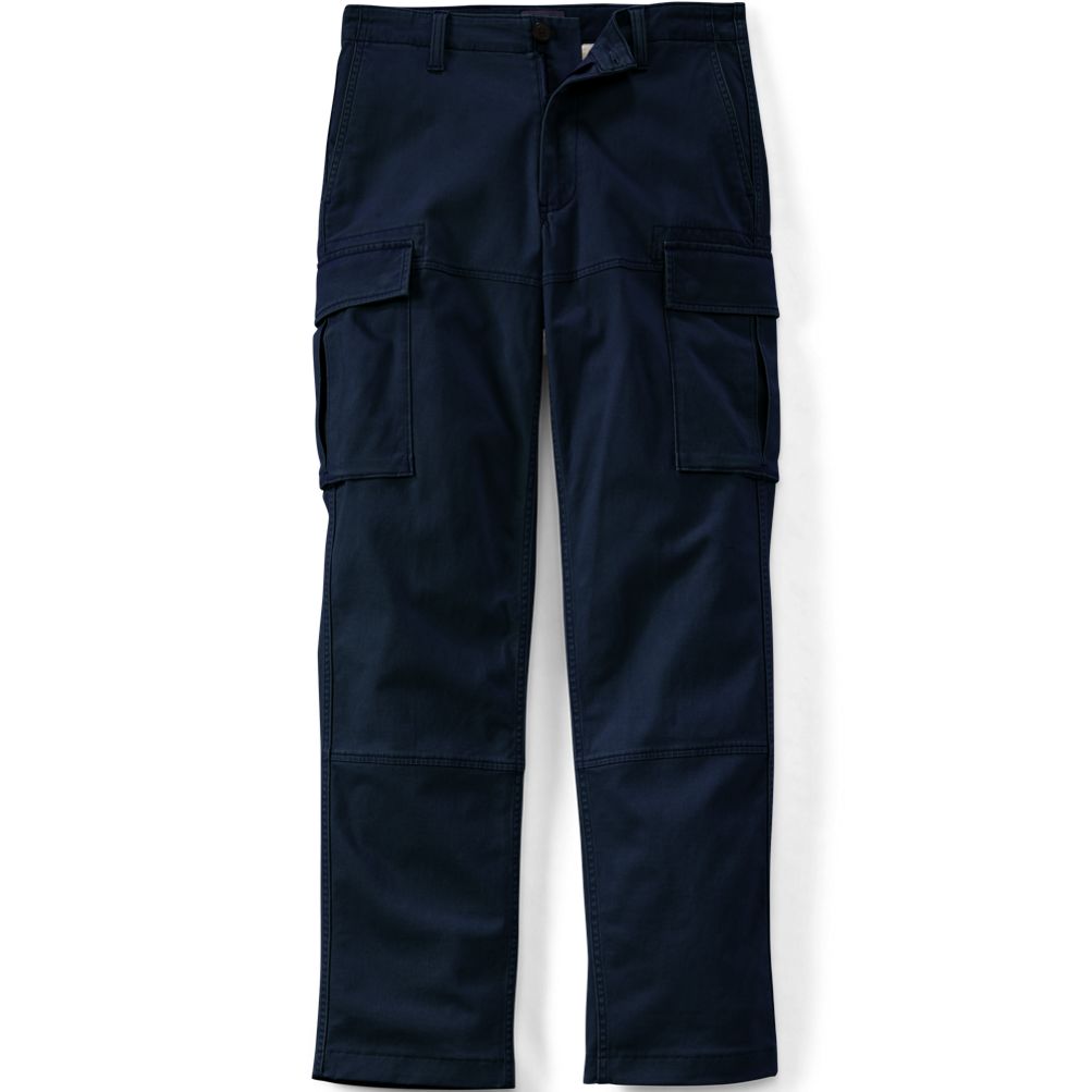Pantalon Convertible Lands' End – Bleu Cargo, Taille L (14-16), Nylon, Randonnée