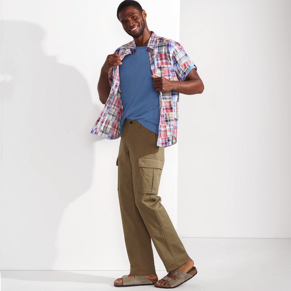 Lands' End Regular Flannel Lined Cargo Pants, $84, Lands' End