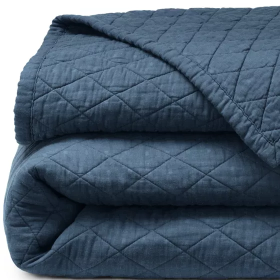 Solid Diamond Double Voile Quilt and Pillow Sham - primary