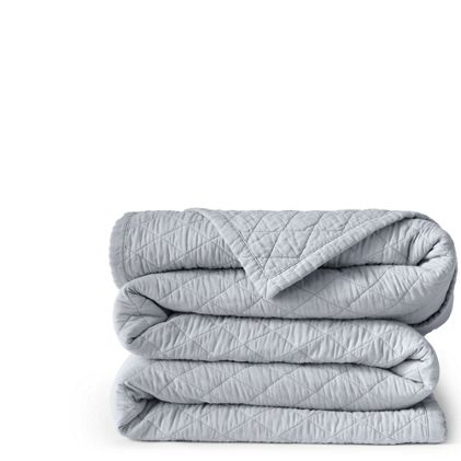 Solid Diamond Double Voile Quilt and Pillow Sham - primary