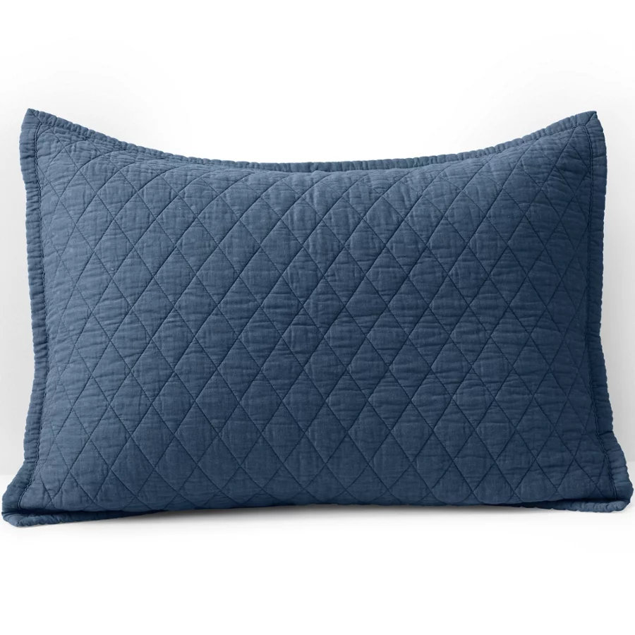 Solid Diamond Double Voile Quilt And Pillow Sham