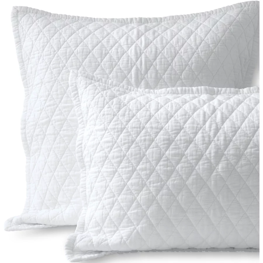 Solid Diamond Double Voile Quilt And Pillow Sham view 6