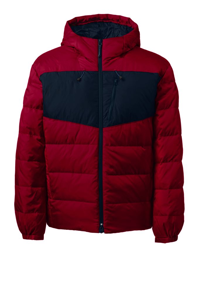 Men's Tall Expedition Winter Down Puffer Jacket - Lands' End - Red ...