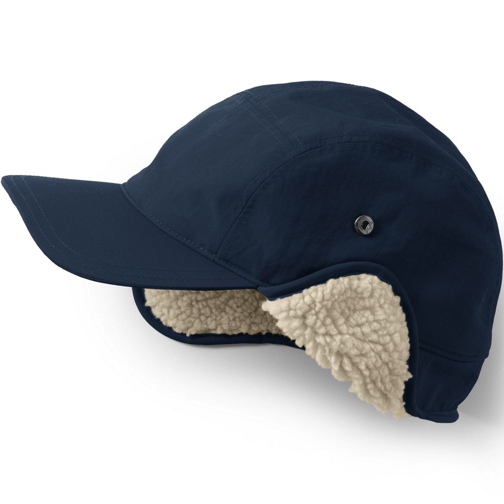 Baseball cap with cheap ear flaps fleece lined