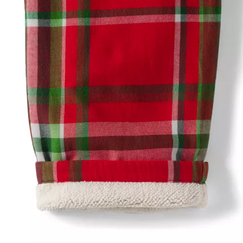 Men's Sherpa Fleece Lined Flannel Pajama Pants, alternative image