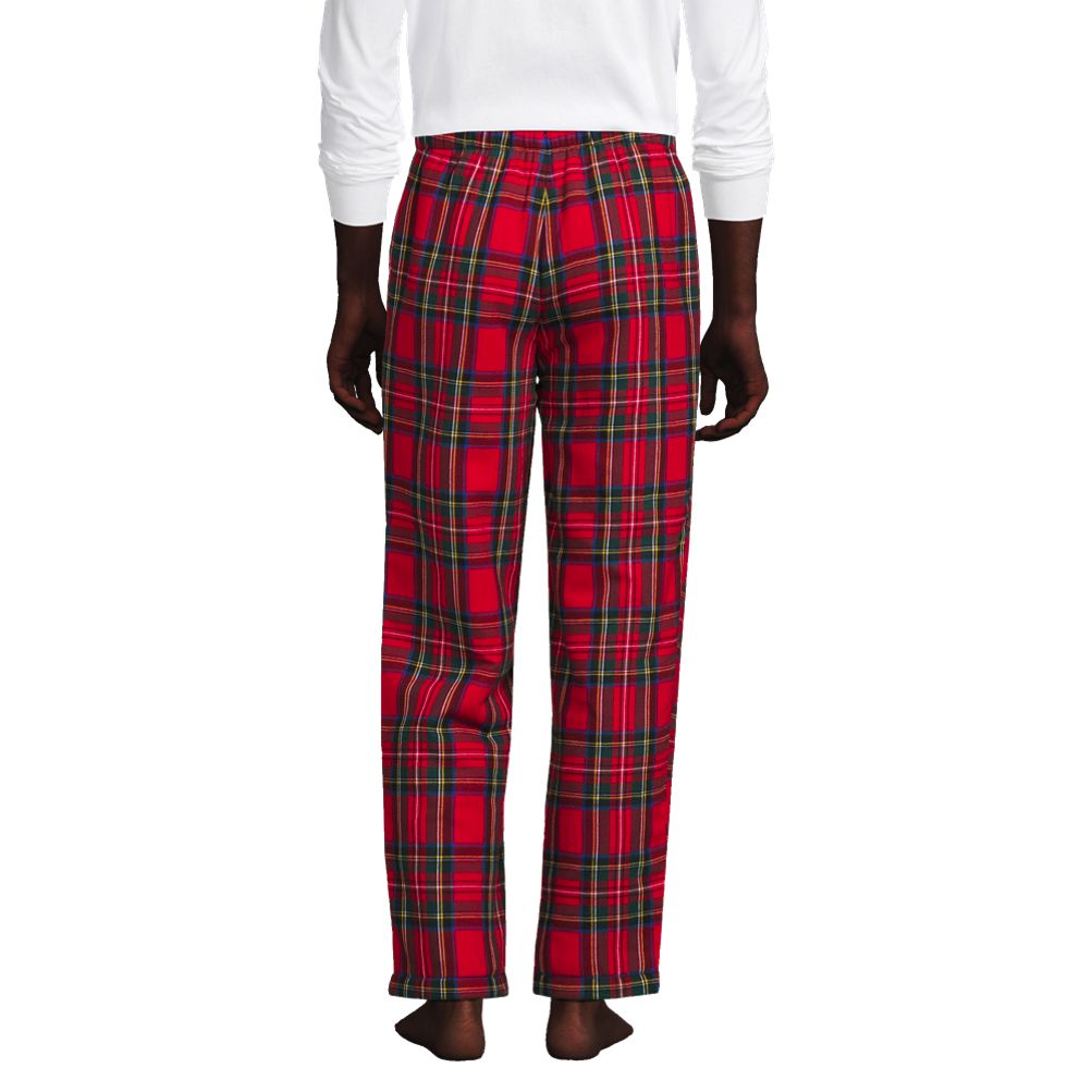 Men's Sherpa Fleece Lined Flannel Pajama Pants