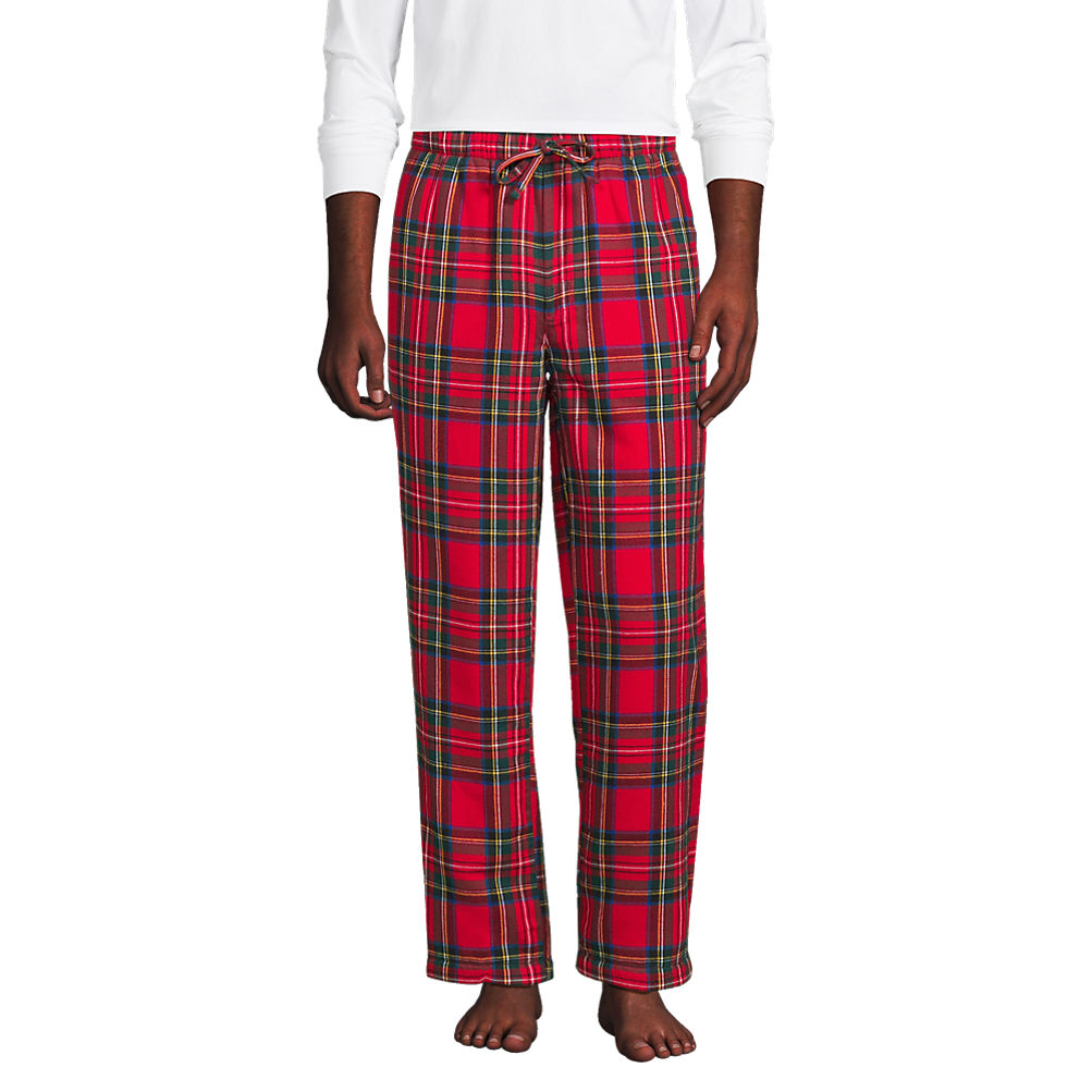 Men's Sherpa Fleece Lined Flannel Pajama Pants