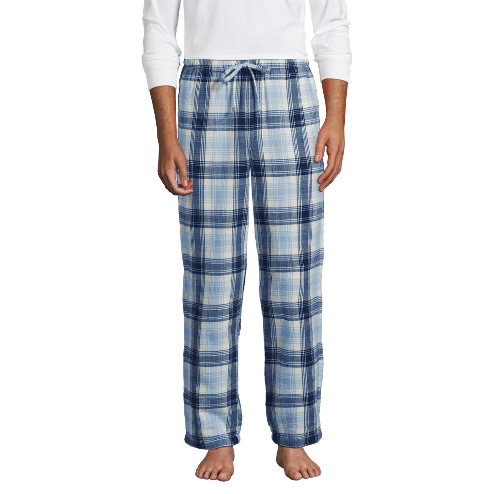 Cozy Fleece Mens Pajama Set Warm Long Sleeve Top with