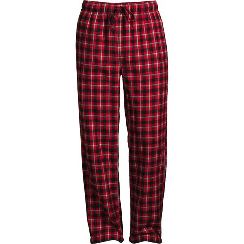 Lands' End Men's Flannel Jogger Pajama Pants - 2x Large - Rich Red