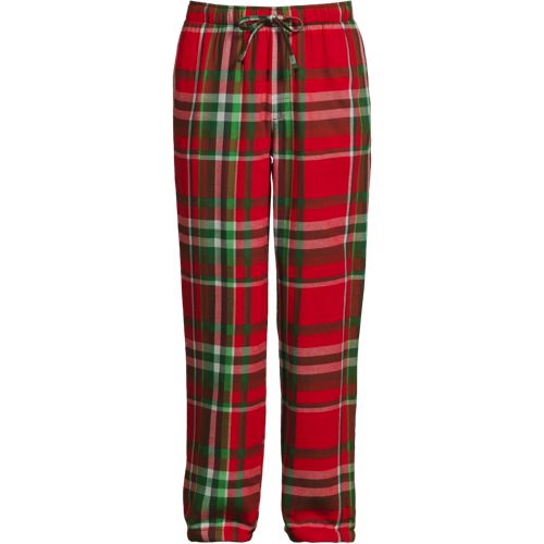 Men's Sherpa Fleece Lined Flannel Pajama Pants, Front