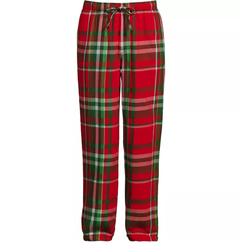 Men's Sherpa Fleece Lined Flannel Pajama Pants, Front