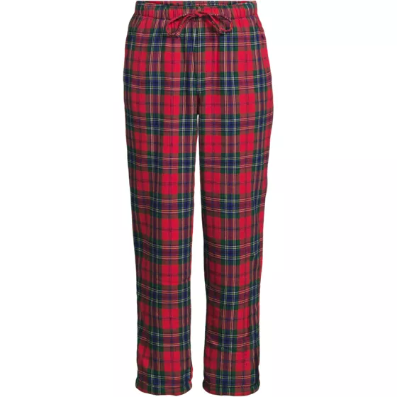 Men's Sherpa Fleece Lined Flannel Pajama Pants - primary