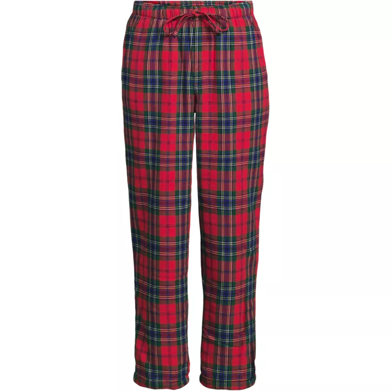 Men's Sherpa Fleece Lined Flannel Pajama Pants, Front