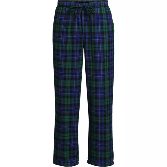 Men's Sherpa Fleece Lined Flannel Pajama Pants - primary