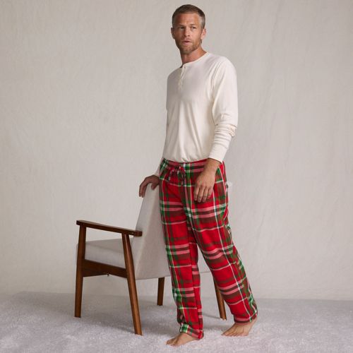 Men's Sherpa Fleece Lined Flannel Pajama Pants, alternative image