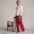 Men's Sherpa Fleece Lined Flannel Pajama Pants, alternative image