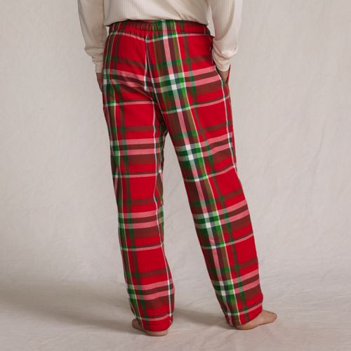 Men's Sherpa Fleece Lined Flannel Pajama Pants, Back