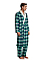 Men's Sherpa-lined Flannel Dressing Gown
