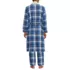 Men's Sherpa Fleece Lined Flannel Robe, Back