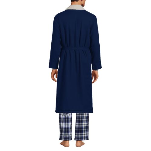 Women's Flannel Sherpa Fleece Lined Long Robe